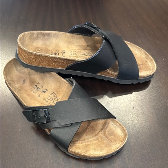 Birkenstock Shoes - Birkenstock SIENA NUBUCK LEATHER Slide Sandals